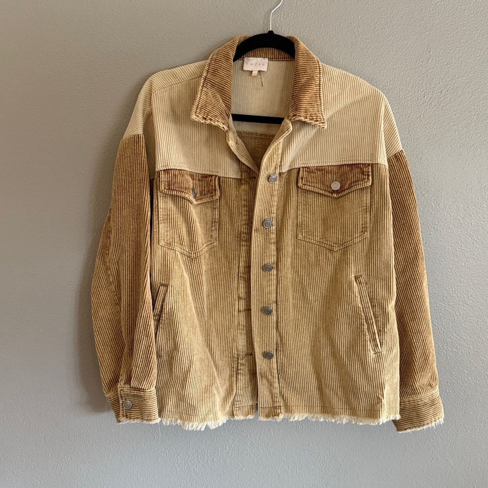 Entro Colorblock Corduroy Jacket- Size Medium